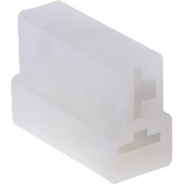 25 pcs - TE Connectivity, AMP FASTIN-FASTON 2 Way Nylon 66 Crimp Terminal Housing, 6.35mm Tab Size, Natural