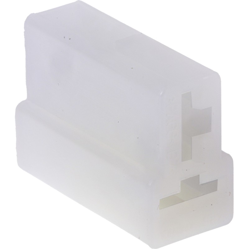 25 pcs - TE Connectivity, AMP FASTIN-FASTON 2 Way Nylon 66 Crimp Terminal Housing, 6.35mm Tab Size, Natural