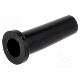 50 pcs : 632-02100 - Strain relief, Ømount.hole: 8.8mm, Øhole: 6.5mm, PVC, black, L: 30mm