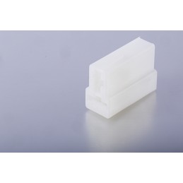 25 pcs - TE Connectivity, AMP FASTIN-FASTON 2 Way Nylon 66 Crimp Terminal Housing, 6.35mm Tab Size, Natural