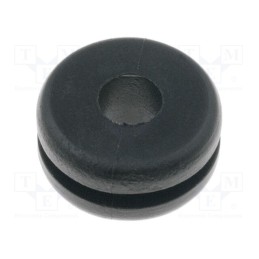 50 pcs : 633-02160 - Grommet, Ømount.hole: 8mm, Øhole: 5mm, PVC, black, -30÷60°C, UL94V-2