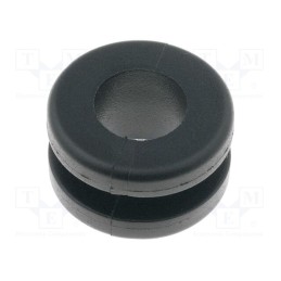 50 pcs : 633-03020 - Grommet, Ømount.hole: 11mm, Øhole: 8mm, PVC, black, -30÷60°C