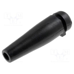 50 pcs : 634-31250 - Strain relief, Ømount.hole: 6.5mm, Øhole: 3.5mm, PVC, black, L: 32mm