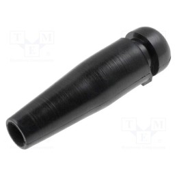 50 pcs : 634-31260 - Strain relief, Ømount.hole: 6.5mm, Øhole: 4.5mm, PVC, black, L: 32mm