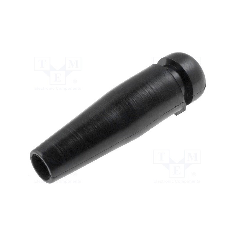 50 pcs : 634-31260 - Strain relief, Ømount.hole: 6.5mm, Øhole: 4.5mm, PVC, black, L: 32mm