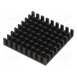 10 pcs : ICK BGA 33 X 33 X 6 - Heatsink: extruded, black, L: 33mm, W: 33mm, H: 6mm, aluminium