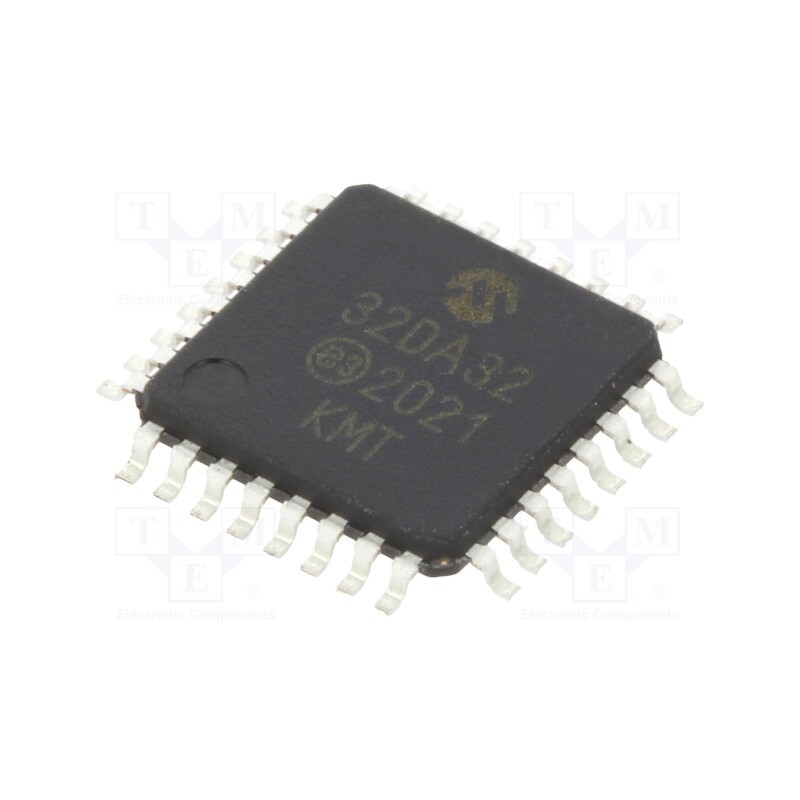 10 pcs : AVR32DA32-I/PT - IC: AVR microcontroller, TQFP32, 1.8÷5.5VDC, Cmp: 3, AVR32, AVR-DA