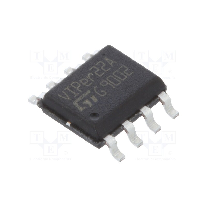 10 pcs : VIPER22AS-E - IC: driver, flyback, PWM controller, SO8, 0.7A, 730V, Ch: 1, 54÷66kHz
