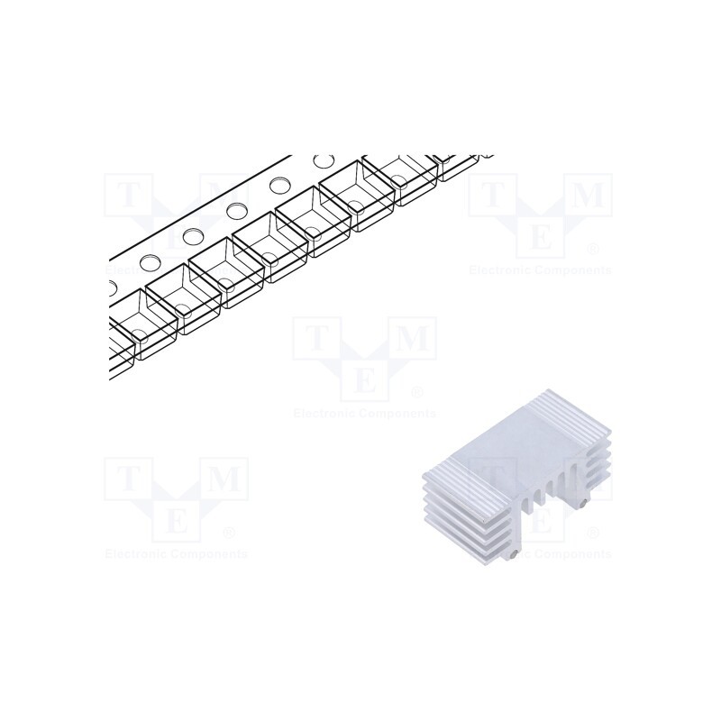 10 pcs : DV-T263-201E-TR - Heatsink: extruded, TO252,TO263, metallic, L: 12.7mm, W: 25.9mm