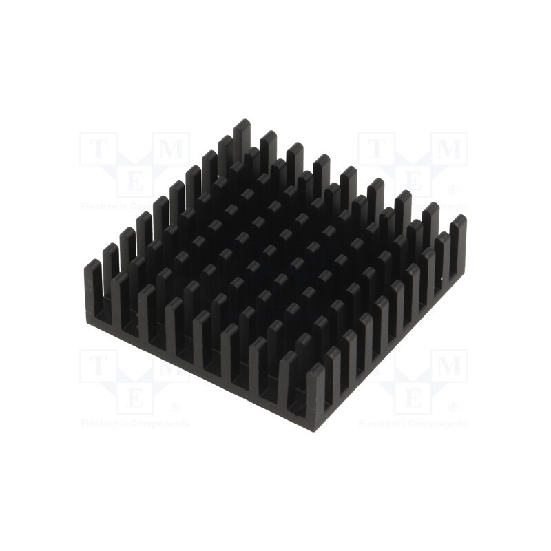 10 pcs : ICK BGA 35 X 35 X 10 - Heatsink: extruded, black, L: 35mm, W: 35mm, H: 10mm, aluminium