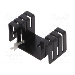 10 pcs : ATS-PCB1050 - Heatsink: extruded, U, TO220, black, L: 28.7mm, W: 48.3mm, H: 24.1mm