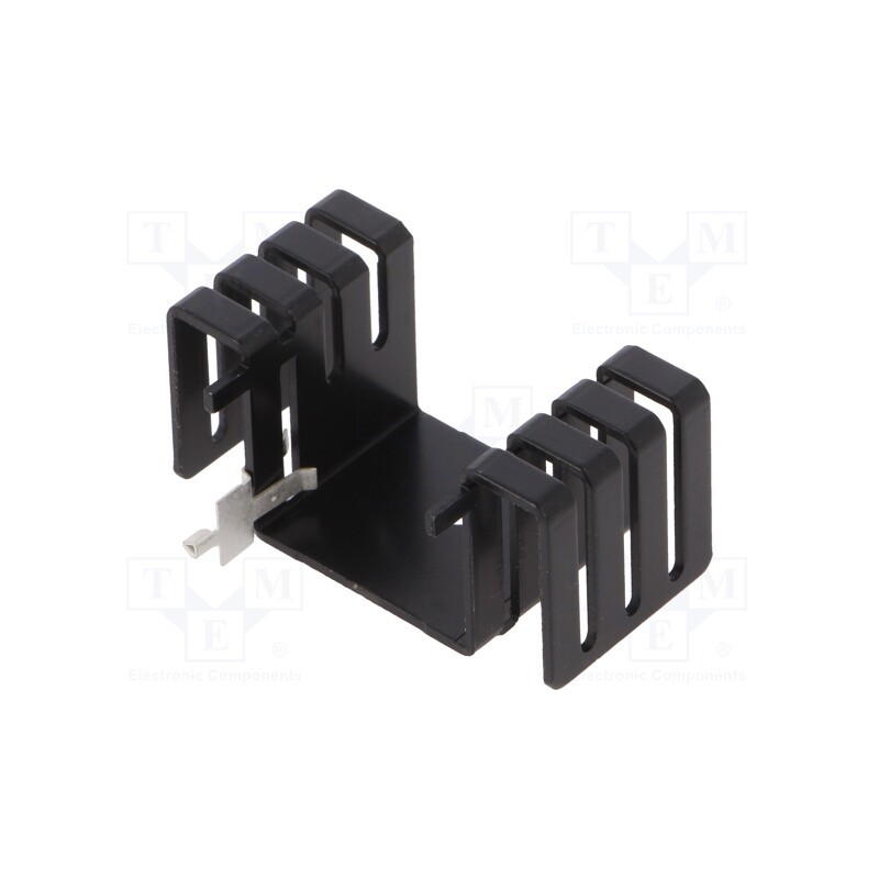 10 pcs : ATS-PCB1050 - Heatsink: extruded, U, TO220, black, L: 28.7mm, W: 48.3mm, H: 24.1mm