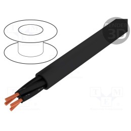 20 m : 10584 - Wire, OZ-600, 3x0.75mm2, unshielded, 600V,1kV, Cu, stranded, black