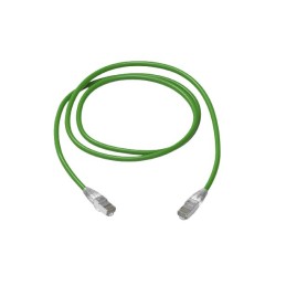 1 pcs - Amphenol Industrial Cat6a RJ45 to RJ45 Ethernet Cable, S/FTP, Green, 3m