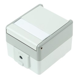 1 pcs - Siemens Grey 1 Gang Plug Socket, 16A, Type F - German Schuko, Outdoor Use