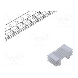 10 pcs : DV-T263-101E-TR - Heatsink: extruded, TO252,TO263, metallic, L: 12.7mm, W: 25.91mm