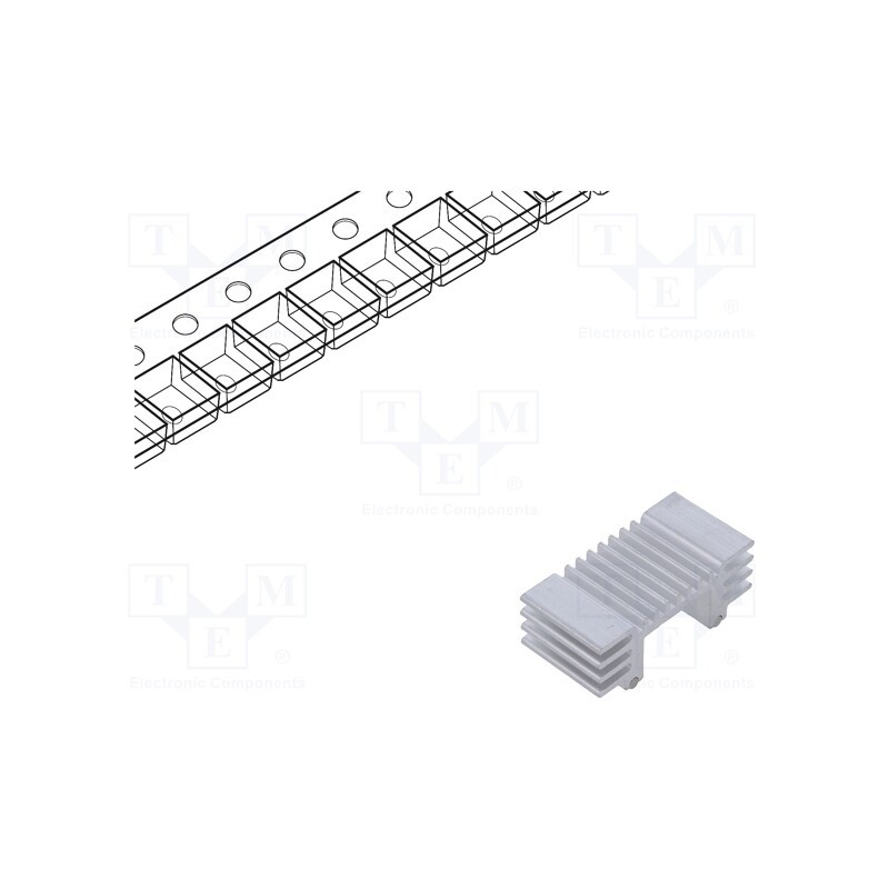 10 pcs : DV-T263-101E-TR - Heatsink: extruded, TO252,TO263, metallic, L: 12.7mm, W: 25.91mm