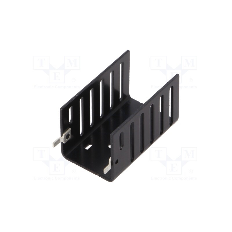 10 pcs : ATS-PCB1048 - Heatsink: extruded, U, TO220, black, L: 42.6mm, W: 25mm, H: 25mm, 8°C/W