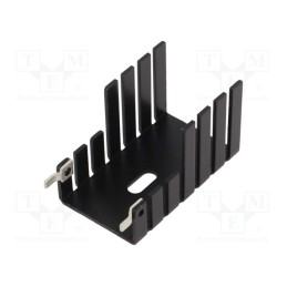 10 pcs : ATS-PCB1049 - Heatsink: extruded, U, TO220, black, L: 42.4mm, W: 25.4mm, H: 25.4mm