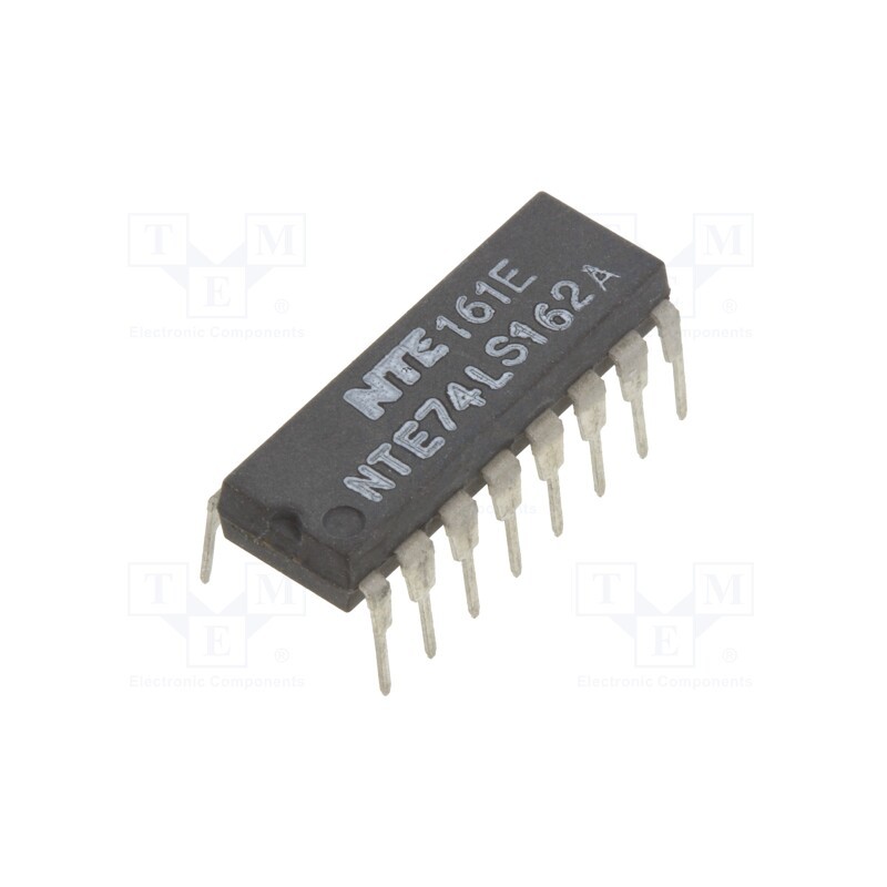 10 pcs : NTE74LS162A - IC: digital, 4bit,decade counter,synchronous, TTL, THT, DIP16