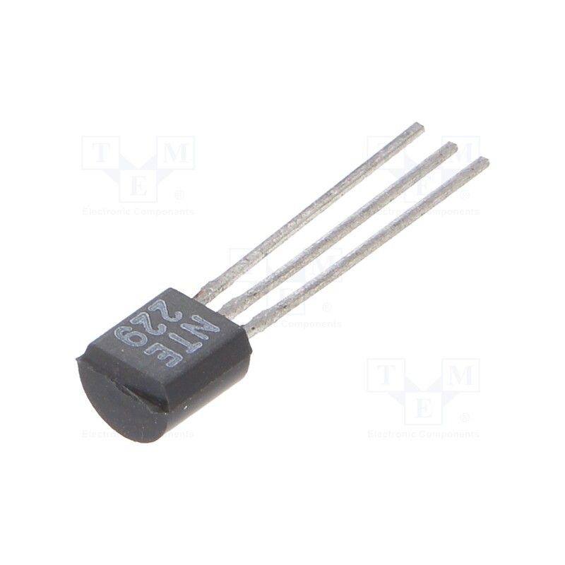 10 pcs : NTE229 - Transistor: NPN, bipolar, 30V, 50mA, 0.425W, TO92