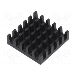 10 pcs : 624-25ABT4E - Heatsink: extruded, grilled, BGA, black, L: 21mm, W: 21mm, H: 6.6mm