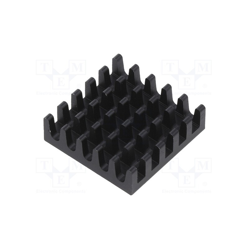 10 pcs : 624-25ABT4E - Heatsink: extruded, grilled, BGA, black, L: 21mm, W: 21mm, H: 6.6mm