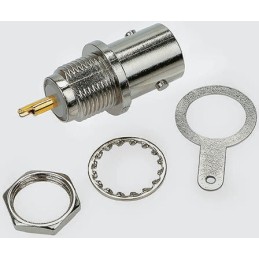 1 pcs - TE Connectivity Greenpar Series, jack Panel Mount BNC Connector, 50Ω, Solder Termination, Straight Body