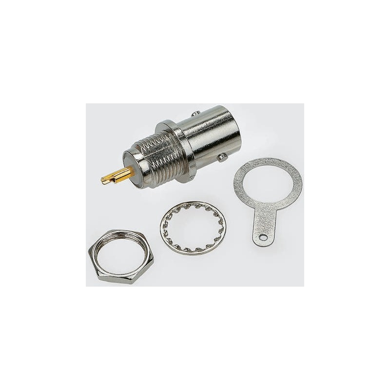 1 pcs - TE Connectivity Greenpar Series, jack Panel Mount BNC Connector, 50Ω, Solder Termination, Straight Body