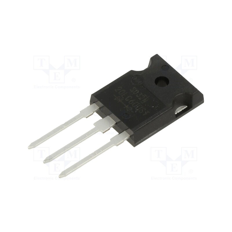 10 pcs : S20LC60UST-5000 - Diode: rectifying, THT, 600V, 20A, Ifsm: 60A, MTO3PT, Ufmax: 3.6V