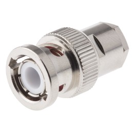 1 pcs - Amphenol, Plug Cable Mount BNC Connector, 50Ω, Clamp Termination, Straight Body