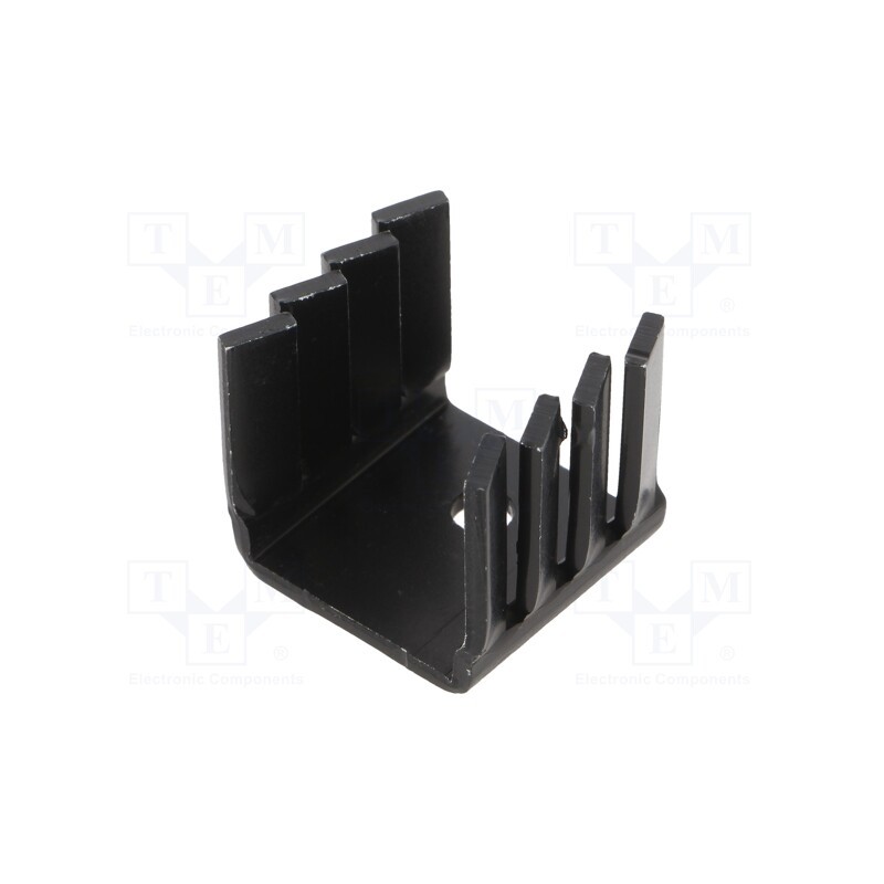 10 pcs : FI355/19/SE - Heatsink: moulded, U, TO220, black, L: 19mm, W: 22mm, H: 19.2mm, 21K/W