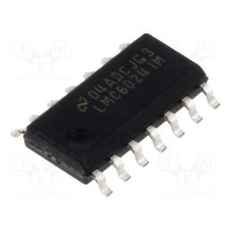 10 pcs : LMC6024IM/NOPB - IC: operational amplifier, 350kHz, 4.75÷15.5V, Ch: 4, SO14,
