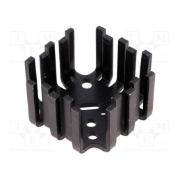 10 pcs : FK201SACB - Heatsink: moulded, SOT9,TO3,TO66, black, 45x45x25.4mm, 6K/W