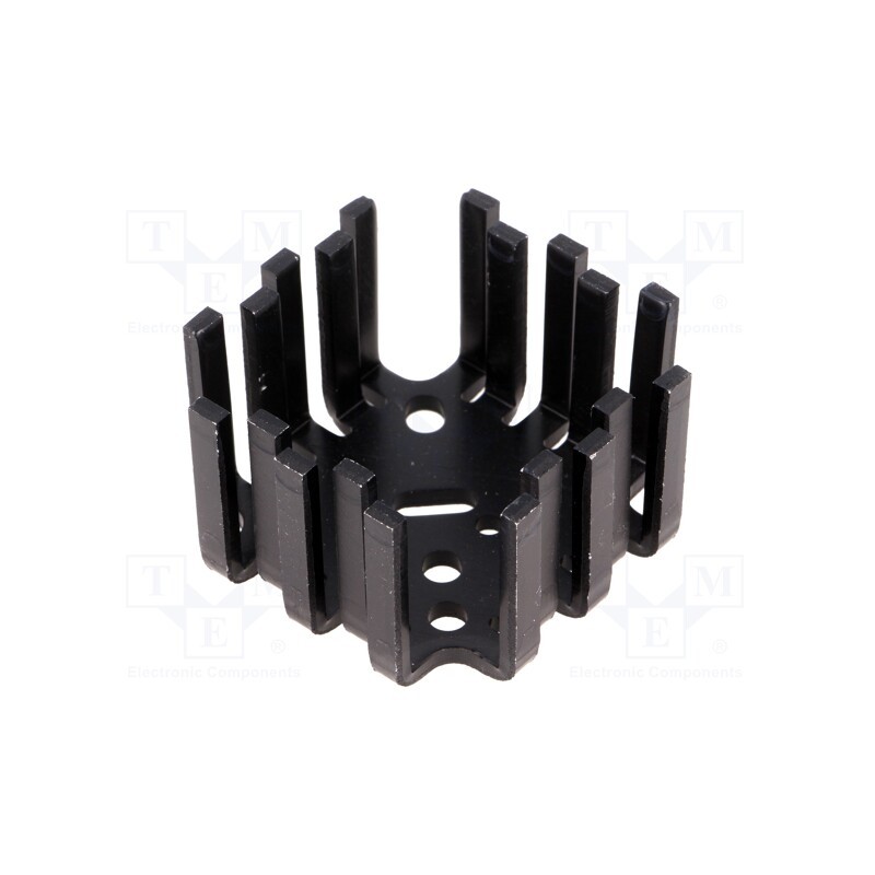 10 pcs : FK201SACB - Heatsink: moulded, SOT9,TO3,TO66, black, 45x45x25.4mm, 6K/W