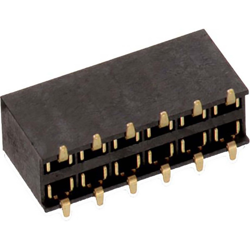 1 pcs - Wurth Elektronik WR-PHD Series Straight Surface Mount PCB Socket, 10-Contact, 2-Row, 2.54 Pitch, SMT Termination