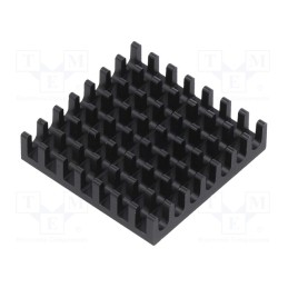 10 pcs : 658-25ABT1E - Heatsink: extruded, grilled, BGA, black, L: 27.9mm, W: 27.9mm, 658