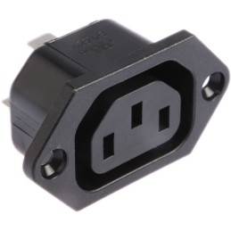 10 pcs - 6600.33 Schurter C13 Panel Mount IEC Connector Socket, 15A, 250 V