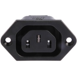 10 pcs - 6600.33 Schurter C13 Panel Mount IEC Connector Socket, 15A, 250 V