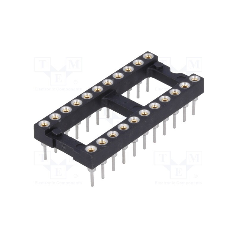 10 pcs : GOLD 22P - Socket: integrated circuits, DIP22, Pitch: 2.54mm, precision, THT