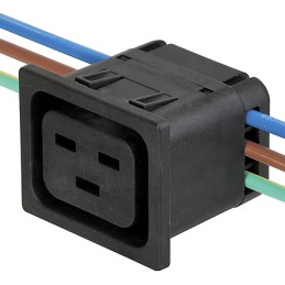 10 pcs - 4710.6014 Schurter J Snap-In IEC Connector Male, 16A, 250 V