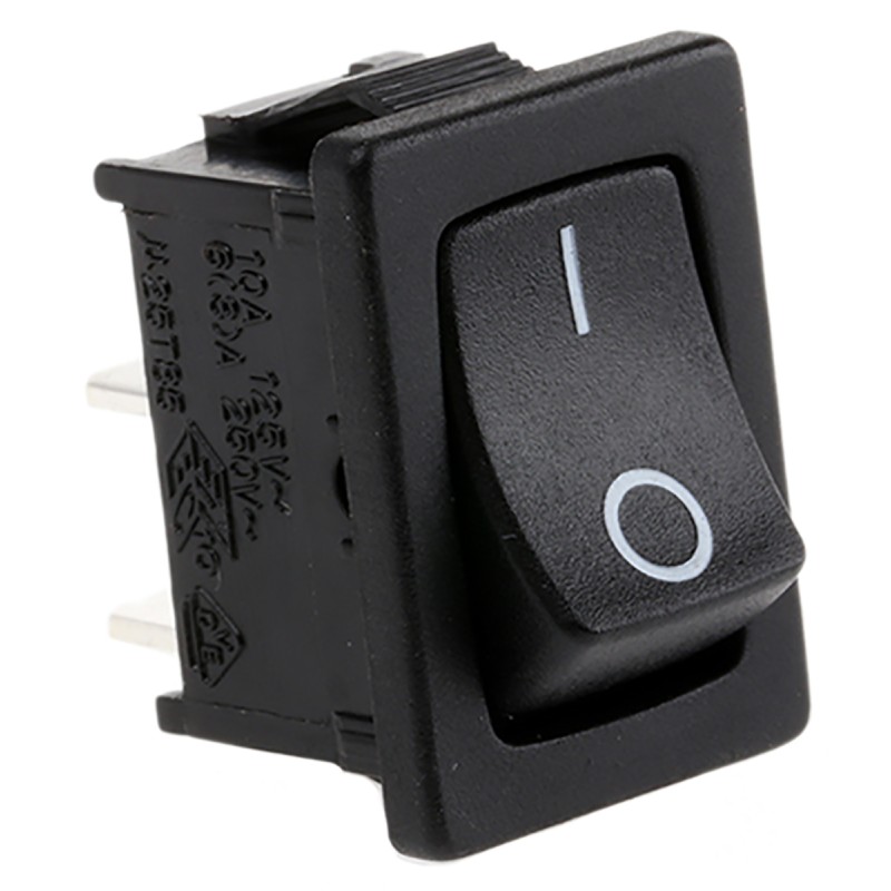 10 pcs - PRASA1-16F-BB0BW TE Connectivity SPST, On-None-Off Rocker Switch Panel Mount