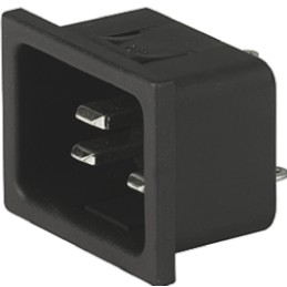 10 pcs - 4793.8 Schurter C20 Snap-In IEC Connector Male, 20A, 250 V