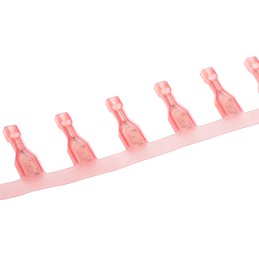 25 pcs - TE Connectivity Ultra-Fast .187 Red Insulated Female Spade Connector, Receptacle, 4.75 x 0.81mm Tab Size, 0.3mm² to