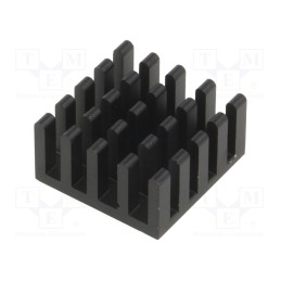 10 pcs : ICK BGA 33 X 33 X 10 - Heatsink: extruded, black, L: 33mm, W: 33mm, H: 10mm, aluminium
