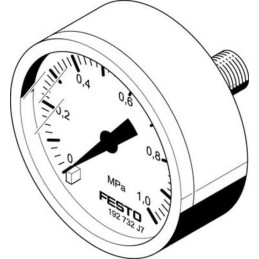 1 pcs - Festo Analogue Pressure Gauge 10bar Back Entry, MA-40-1-G1/8-MPA, 0bar min., 192732