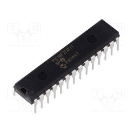 10 pcs : PIC18F25Q71-I/SP - IC: PIC microcontroller, 32kB, 64MHz, 1.8÷5.5VDC, THT, SPDIP28