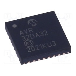 10 pcs : AVR32DA32-I/RXB - IC: AVR microcontroller, VQFN32, 1.8÷5.5VDC, Cmp: 3, AVR32, AVR-DA