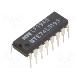 10 pcs : NTE74LS193 - IC: digital, 4bit,binary up/down counter,inverting,synchronous