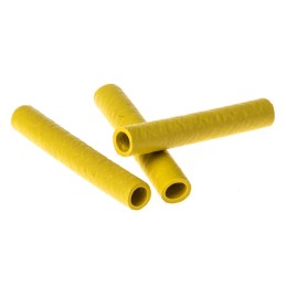 1 Bag of 100 - SES Sterling Expandable Neoprene Yellow Cable Sleeve, 3mm Diameter, 25mm Length, Helavia Series